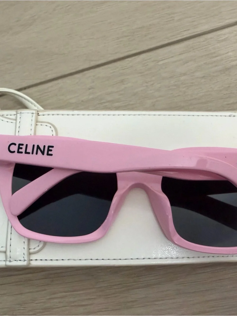Celine Pink Cat Eye Sunglasses with Cream Case